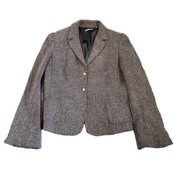 T Tahari Chevron Knit Double Button Blazer Wide Sleeve US 14 Plus Size - Picture 1 of 7